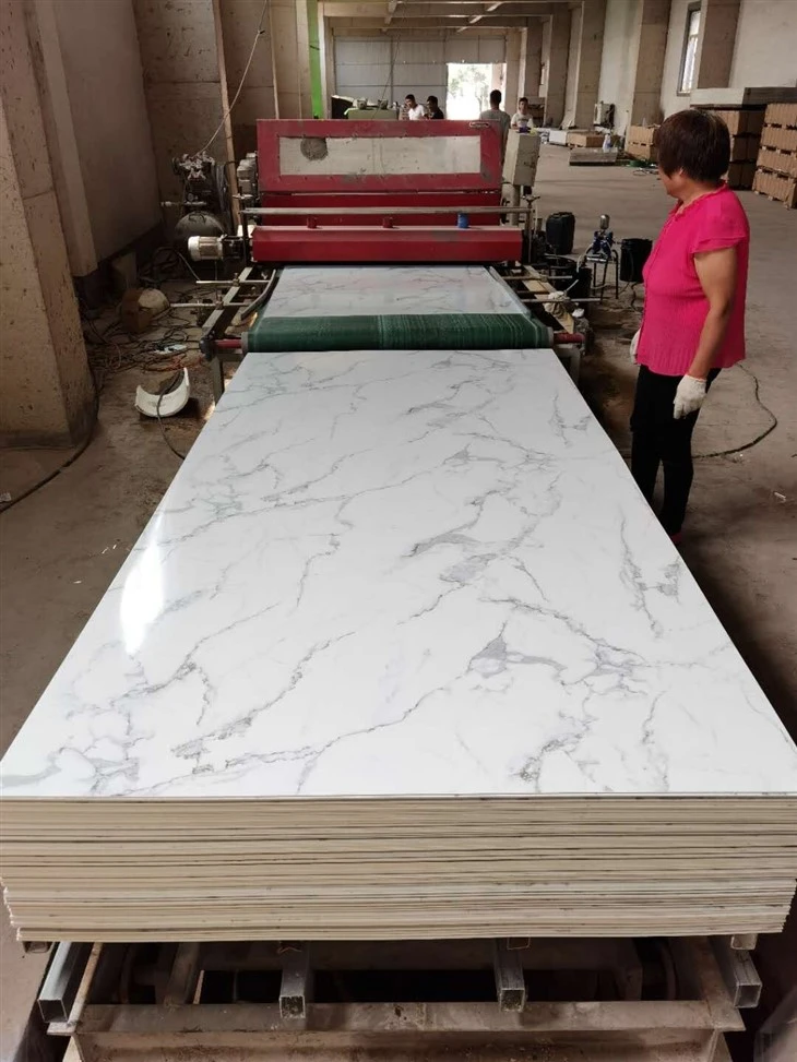 PVC Marble Sheet Glossy For Waterproof Wall Panel 3mm Uv Pvc