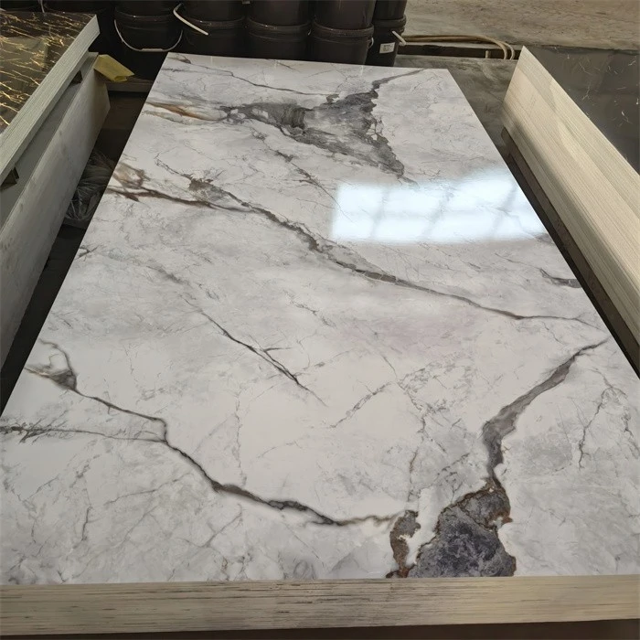 UV Marble Sheet Modern Style Waterproof PVC Marble