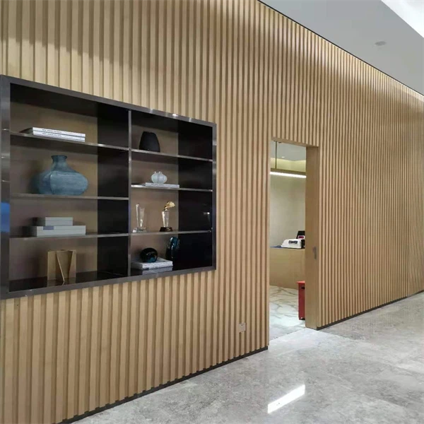 White Home Decoration Interior Panel Wooden Grain Pvc Wpc Fluted Wall Panels For Decora